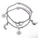 Bulk Jewelry Wholesale silver elephant sun three-layer alloy anklet JDC-AS-F418 Wholesale factory from China YIWU China