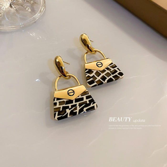 Wholesale Silver Needle Acrylic Leopard Print Alloy Earrings JDC-ES-BY174 Earrings 宝钰 Wholesale Jewelry JoyasDeChina Joyas De China