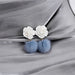 Wholesale Silver Needle Alloy Plush Rose Flower Hair Ball Earrings JDC-ES-GSMDD026 Earrings 萌豆豆 Wholesale Jewelry JoyasDeChina Joyas De China