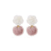 Wholesale Silver Needle Alloy Plush Rose Flower Hair Ball Earrings JDC-ES-GSMDD026 Earrings 萌豆豆 Wholesale Jewelry JoyasDeChina Joyas De China
