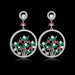 Wholesale Silver Needle Copper Colored Zircon Earrings JDC-ES-XuF118 Earrings 旭帆 Wholesale Jewelry JoyasDeChina Joyas De China