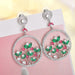 Wholesale Silver Needle Copper Colored Zircon Earrings JDC-ES-XuF118 Earrings 旭帆 Wholesale Jewelry JoyasDeChina Joyas De China