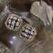 Wholesale Silver Needle Rhinestone Alloy Check Earrings JDC-ES-XC345 Earrings 夏晨 Wholesale Jewelry JoyasDeChina Joyas De China