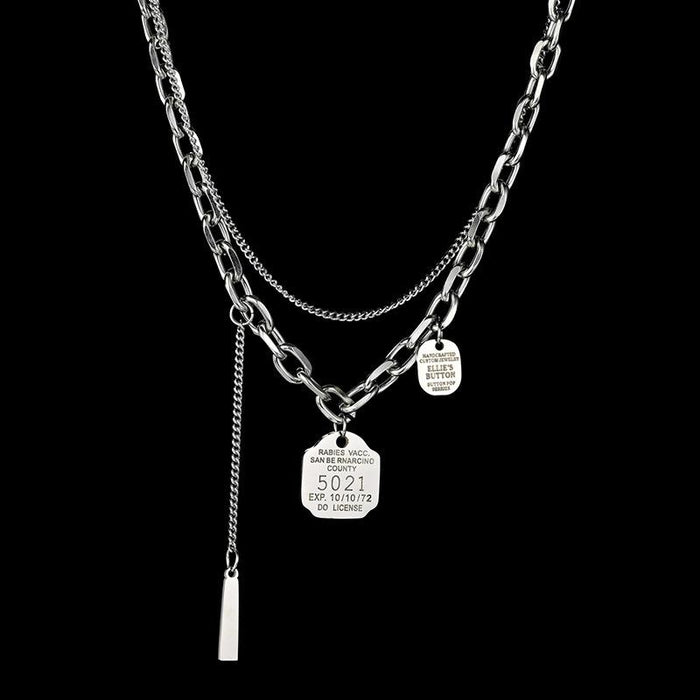 Bulk Jewelry Wholesale silver pendant titanium steel sweater necklace chain JDC-NE-L008 Wholesale factory from China YIWU China