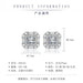 Wholesale silver plated color pomegranate red geometric square stud earrings JDC-ES-BZ010 Earrings 标志 Wholesale Jewelry JoyasDeChina Joyas De China