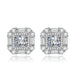 Wholesale silver plated color pomegranate red geometric square stud earrings JDC-ES-BZ010 Earrings 标志 White Wholesale Jewelry JoyasDeChina Joyas De China