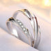 Wholesale silver plated opening interwoven ring JDC-RS-BLX079 Rings 宝来兴 white men Wholesale Jewelry JoyasDeChina Joyas De China