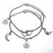 Bulk Jewelry Wholesale Silver Retro Love Moon Sun Alloy Anklet JDC-AS-F419 Wholesale factory from China YIWU China