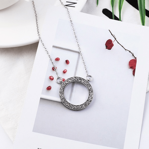 Wholesale Silver Rhinestone Necklace JDC-NE-XingL026 Necklaces 星銮 Wholesale Jewelry JoyasDeChina Joyas De China