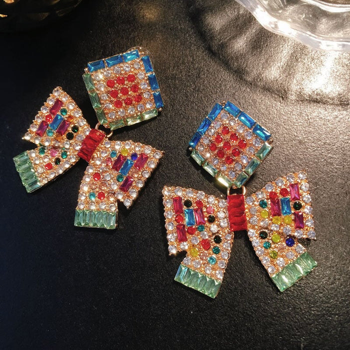 Wholesale Silver Rhinestone Steel Pin Earrings JDC-ES-ZhanS001 Earrings 瞻盛 Wholesale Jewelry JoyasDeChina Joyas De China