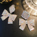 Wholesale Silver Rhinestone Steel Pin Earrings JDC-ES-ZhanS001 Earrings 瞻盛 Wholesale Jewelry JoyasDeChina Joyas De China