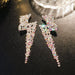 Wholesale Silver Rhinestone Steel Pin Earrings JDC-ES-ZhanS001 Earrings 瞻盛 E1396-AB steel needle Wholesale Jewelry JoyasDeChina Joyas De China