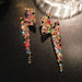 Wholesale Silver Rhinestone Steel Pin Earrings JDC-ES-ZhanS001 Earrings 瞻盛 E1396-color steel needle Wholesale Jewelry JoyasDeChina Joyas De China