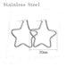 Wholesale Silver Stainless Steel Heart Earrings JDC-ES-RXSFL006 Earrings 尚芙乐 Pentagram 30mm/ pair Wholesale Jewelry JoyasDeChina Joyas De China