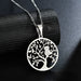 Wholesale silver Stainless Steel Tree of Life Necklace JDC-NE-RXSFL006 Necklaces JoyasDeChina H steel color Wholesale Jewelry JoyasDeChina Joyas De China