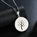 Wholesale silver Stainless Steel Tree of Life Necklace JDC-NE-RXSFL008 Necklaces JoyasDeChina K steel color Wholesale Jewelry JoyasDeChina Joyas De China