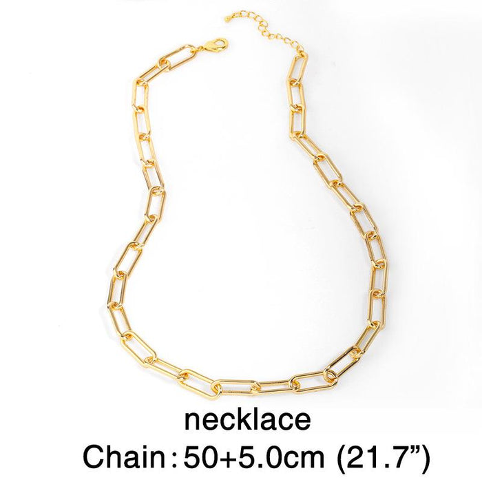 Bulk Jewelry Wholesale silver titanium Cuban Necklaces JDC-NE-AS258 Wholesale factory from China YIWU China