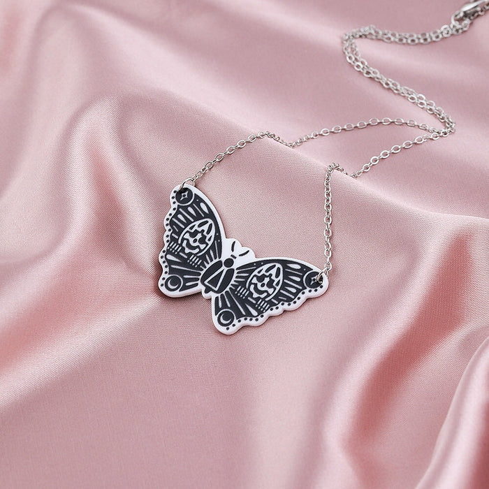 Wholesale simple Butterfly Necklace MOQ≥2 JDC-NE-YiD013 necklaces 宜达 Wholesale Jewelry JoyasDeChina Joyas De China
