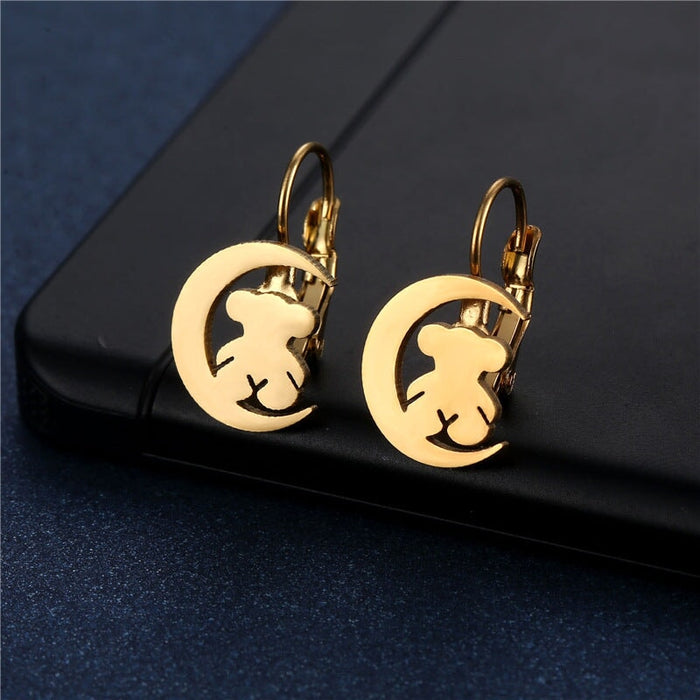 Wholesale simple cold wind class titanium earrings JDC-ES-Mingm027 Earrings 敏萌 Wholesale Jewelry JoyasDeChina Joyas De China