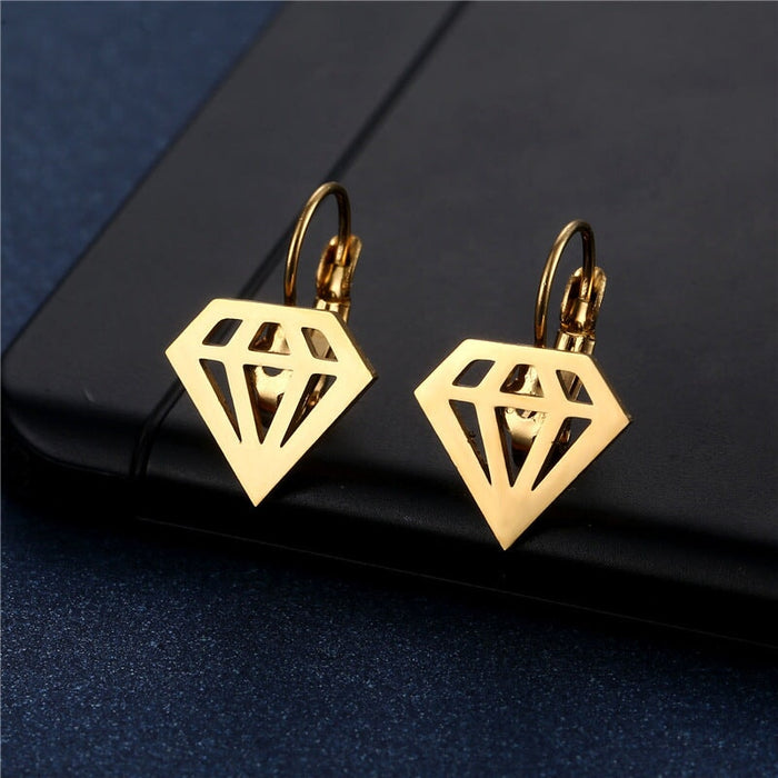 Wholesale simple cold wind class titanium earrings JDC-ES-Mingm027 Earrings 敏萌 EZ62 Wholesale Jewelry JoyasDeChina Joyas De China