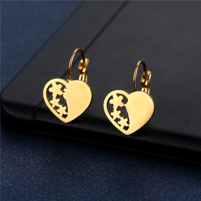 Wholesale simple cold wind class titanium earrings JDC-ES-Mingm027 Earrings 敏萌 EZ64 Wholesale Jewelry JoyasDeChina Joyas De China