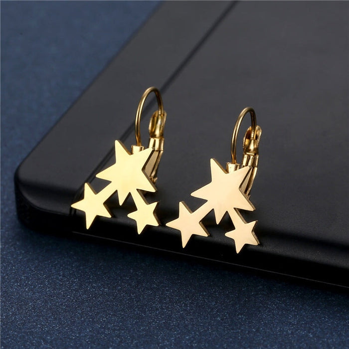 Wholesale simple cold wind class titanium earrings JDC-ES-Mingm027 Earrings 敏萌 EZ66 Wholesale Jewelry JoyasDeChina Joyas De China