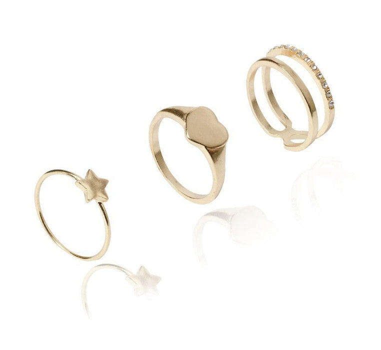 Wholesale Simple Love Star Alloy Ring Set JDC-RS-RL044 Rings 瑞列 Wholesale Jewelry JoyasDeChina Joyas De China