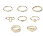 Wholesale Simple Love Star Alloy Ring Set JDC-RS-RL044 Rings 瑞列 Wholesale Jewelry JoyasDeChina Joyas De China