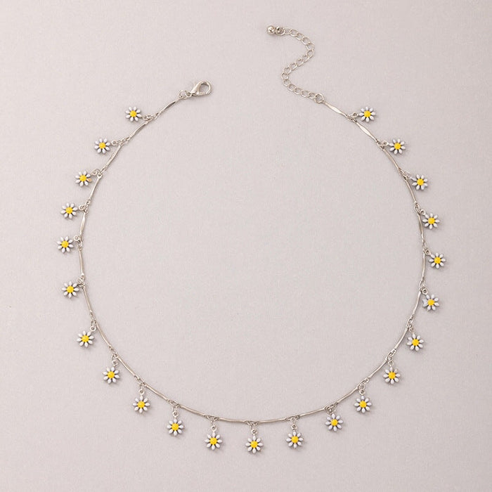 Wholesale simple popular Daisy Oil Drop Necklaces JDC-NE-C240 Necklaces 陌茗 Wholesale Jewelry JoyasDeChina Joyas De China