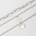 Wholesale simple punk thick chain multilayer silver wafer Necklace JDC-NE-C237 necklaces 陌茗 Wholesale Jewelry JoyasDeChina Joyas De China