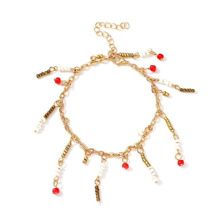 Bulk Jewelry Wholesale simple round piece multi-colored beaded beaded chain  	JDC-AS-e032 Wholesale factory from China YIWU China