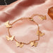 Wholesale single layer butterfly alloy bracelet JDC-BT-NZ038 Bracelet 奈珠 Wholesale Jewelry JoyasDeChina Joyas De China
