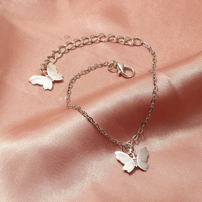 Wholesale single layer butterfly alloy bracelet JDC-BT-NZ038 Bracelet 奈珠 Wholesale Jewelry JoyasDeChina Joyas De China