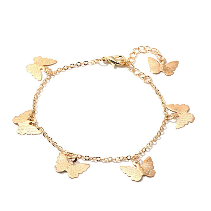 Wholesale single layer butterfly alloy bracelet JDC-BT-NZ038 Bracelet 奈珠 Wholesale Jewelry JoyasDeChina Joyas De China