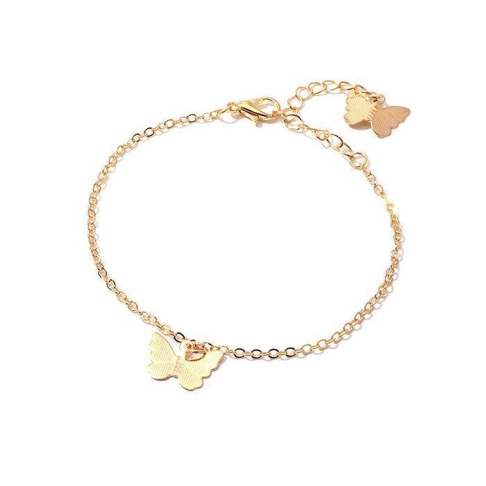 Wholesale single layer butterfly alloy bracelet JDC-BT-NZ038 Bracelet 奈珠 BZ1174jinse Wholesale Jewelry JoyasDeChina Joyas De China