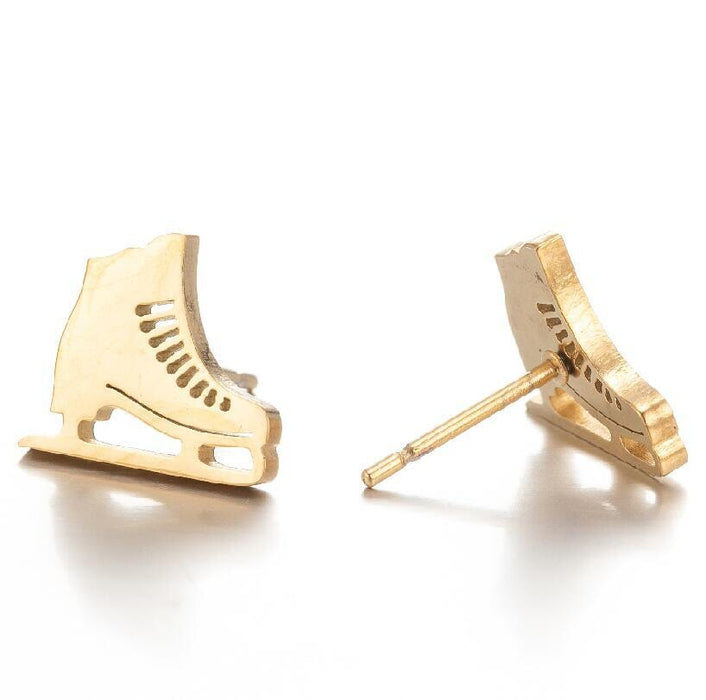 Wholesale skates sports soccer basketball stainless steel earrings MOQ≥2 JDC-ES-MOSHU001 Earrings 舒莫 Wholesale Jewelry JoyasDeChina Joyas De China