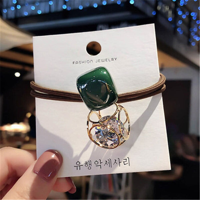 Wholesale skeleton crystal hair cord JDC-HS-DR002 Hair Scrunchies 蒂锐 Wholesale Jewelry JoyasDeChina Joyas De China