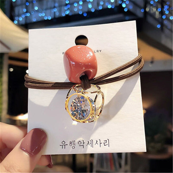 Wholesale skeleton crystal hair cord JDC-HS-DR002 Hair Scrunchies 蒂锐 Wholesale Jewelry JoyasDeChina Joyas De China