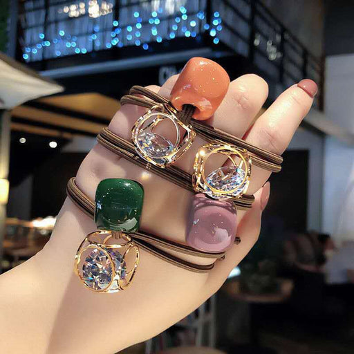 Wholesale skeleton crystal hair cord JDC-HS-DR002 Hair Scrunchies 蒂锐 Wholesale Jewelry JoyasDeChina Joyas De China