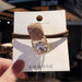 Wholesale skeleton crystal hair cord JDC-HS-DR002 Hair Scrunchies 蒂锐 Coffee color Wholesale Jewelry JoyasDeChina Joyas De China