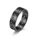 Wholesale skeletonized stainless steel ring JDC-RS-QianF009 Rings 千风 Black 6# Wholesale Jewelry JoyasDeChina Joyas De China