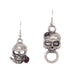 Wholesale skull mouth bite rose ancient silver alloy stud earrings JDC-ES-YYFF013 Earrings 燕羽飞飞 Wholesale Jewelry JoyasDeChina Joyas De China
