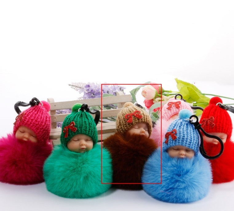 Wholesale Sleeping Doll Hair Ball Keychain JDC-KC-QiShi005 Keychains 奇释 Wholesale Jewelry JoyasDeChina Joyas De China
