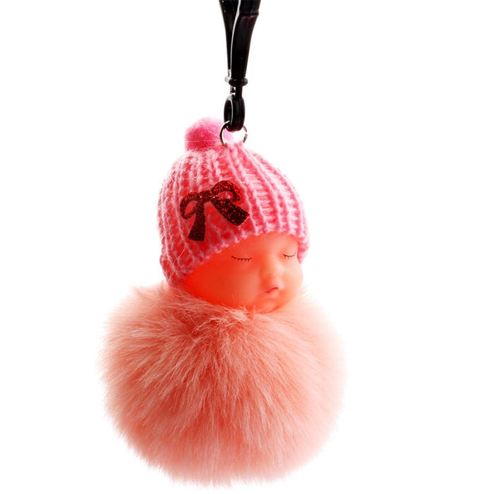 Wholesale Sleeping Doll Hair Ball Keychain JDC-KC-QiShi005 Keychains 奇释 Wholesale Jewelry JoyasDeChina Joyas De China