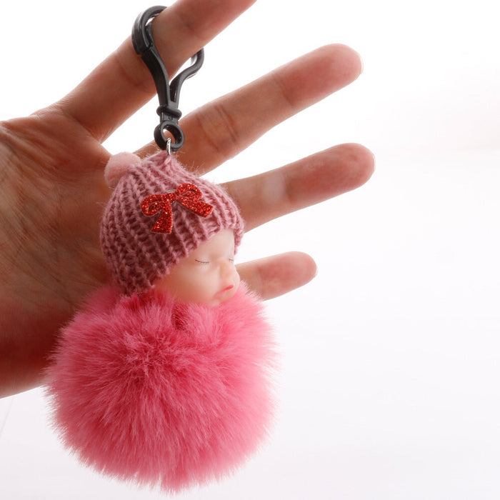 Wholesale Sleeping Doll Hair Ball Keychain JDC-KC-QiShi005 Keychains 奇释 Wholesale Jewelry JoyasDeChina Joyas De China