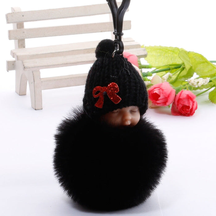 Wholesale Sleeping Doll Hair Ball Keychain JDC-KC-QiShi005 Keychains 奇释 Wholesale Jewelry JoyasDeChina Joyas De China