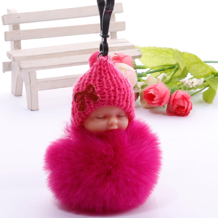 Wholesale Sleeping Doll Hair Ball Keychain JDC-KC-QiShi005 Keychains 奇释 Wholesale Jewelry JoyasDeChina Joyas De China