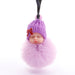 Wholesale Sleeping Doll Hair Ball Keychain JDC-KC-QiShi005 Keychains 奇释 Violet 7.5cm Wholesale Jewelry JoyasDeChina Joyas De China