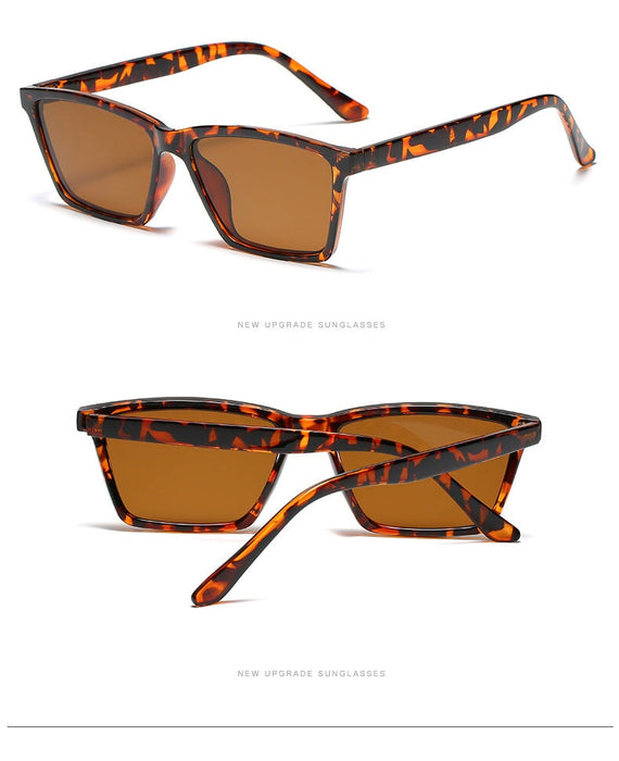 Wholesale small box square sunglasses JDC-SG-BaiL007 Sun Glasses 佰銮 C02 leopard print Wholesale Jewelry JoyasDeChina Joyas De China