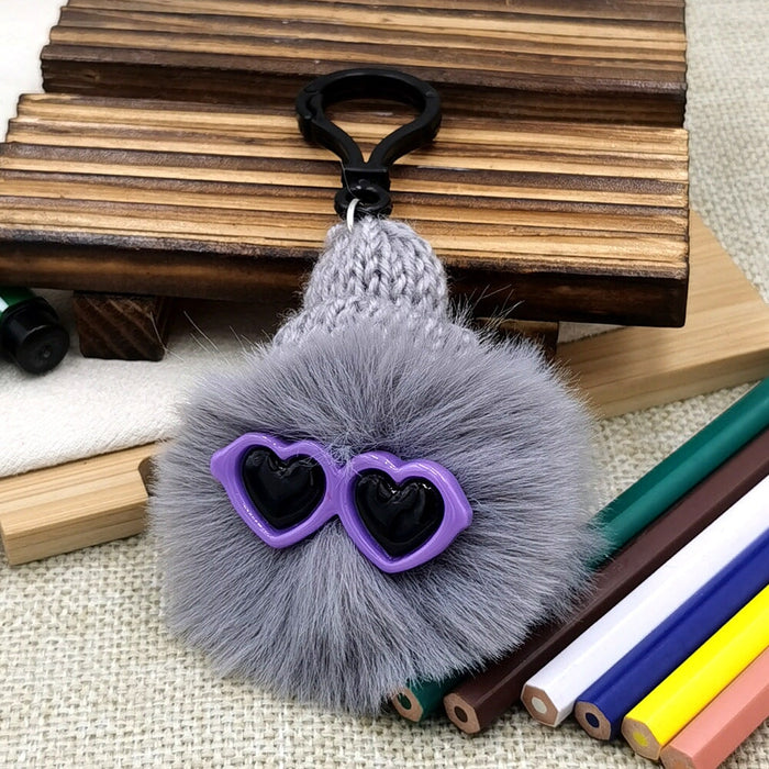 Wholesale small briquette plush keychain JDC-KC-QiShi008 Keychains 奇释 grey 7cm Wholesale Jewelry JoyasDeChina Joyas De China